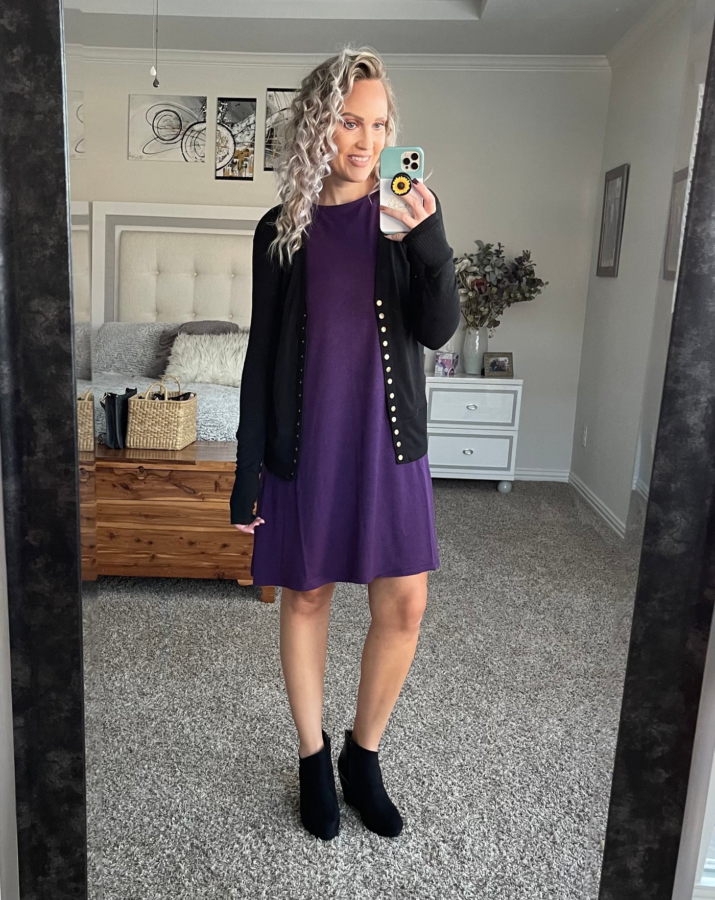 Leslie long sleeve flare dress