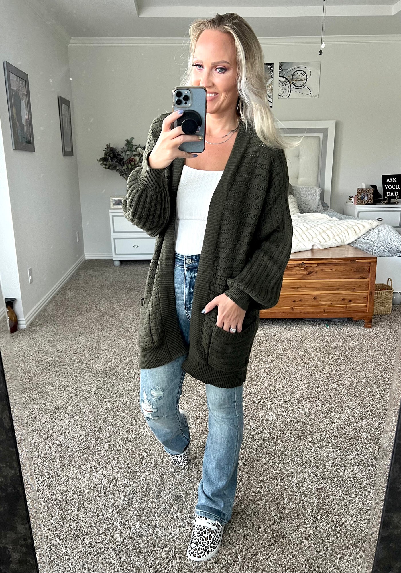 Dahlia Dropped Shoulder Longline Cardigan