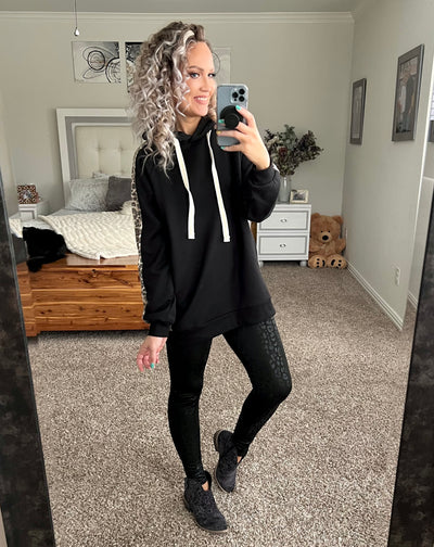 Linda leopard striped hoodie