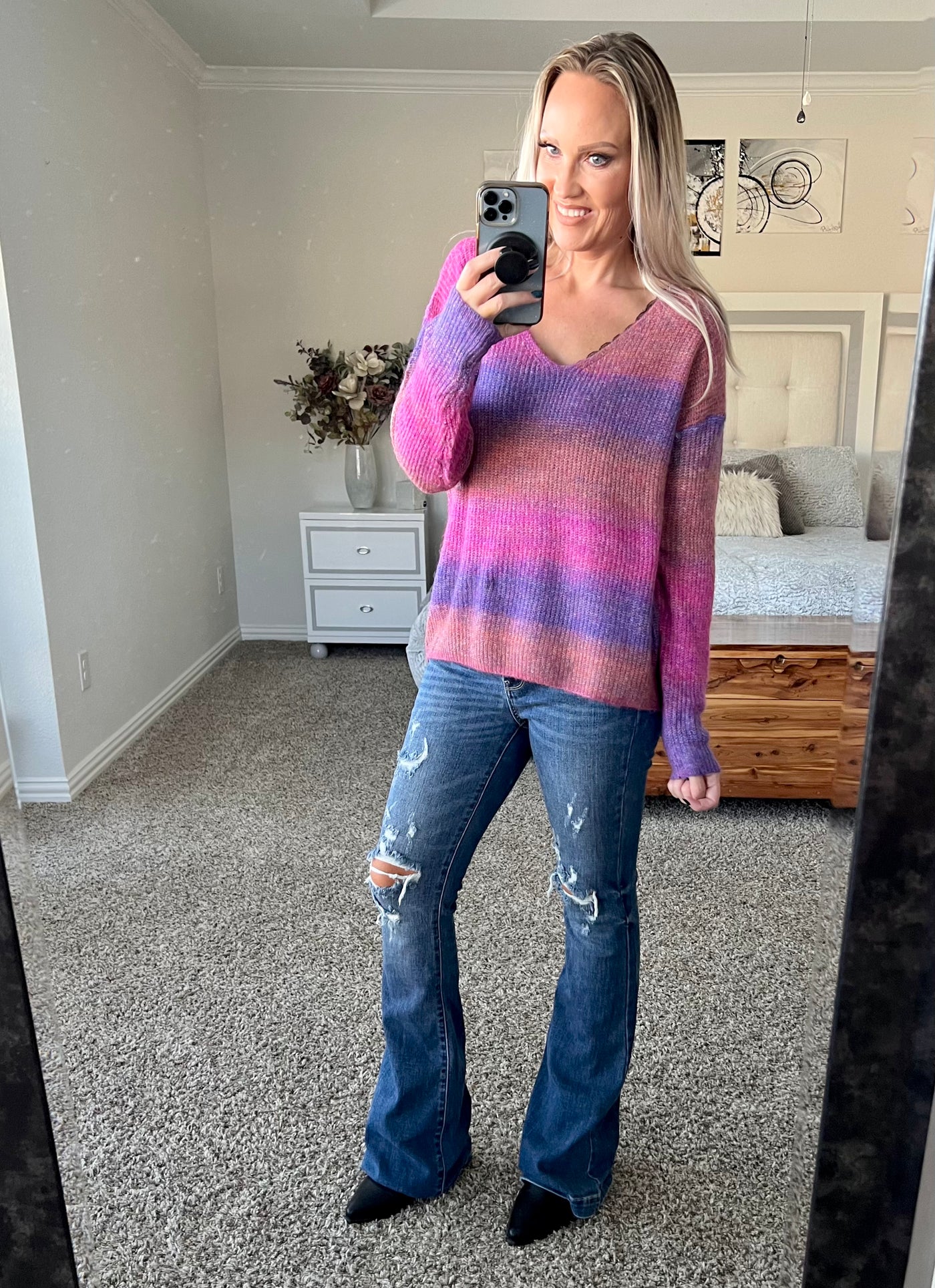 Oaklynn Ombré Soft Knit Sweater