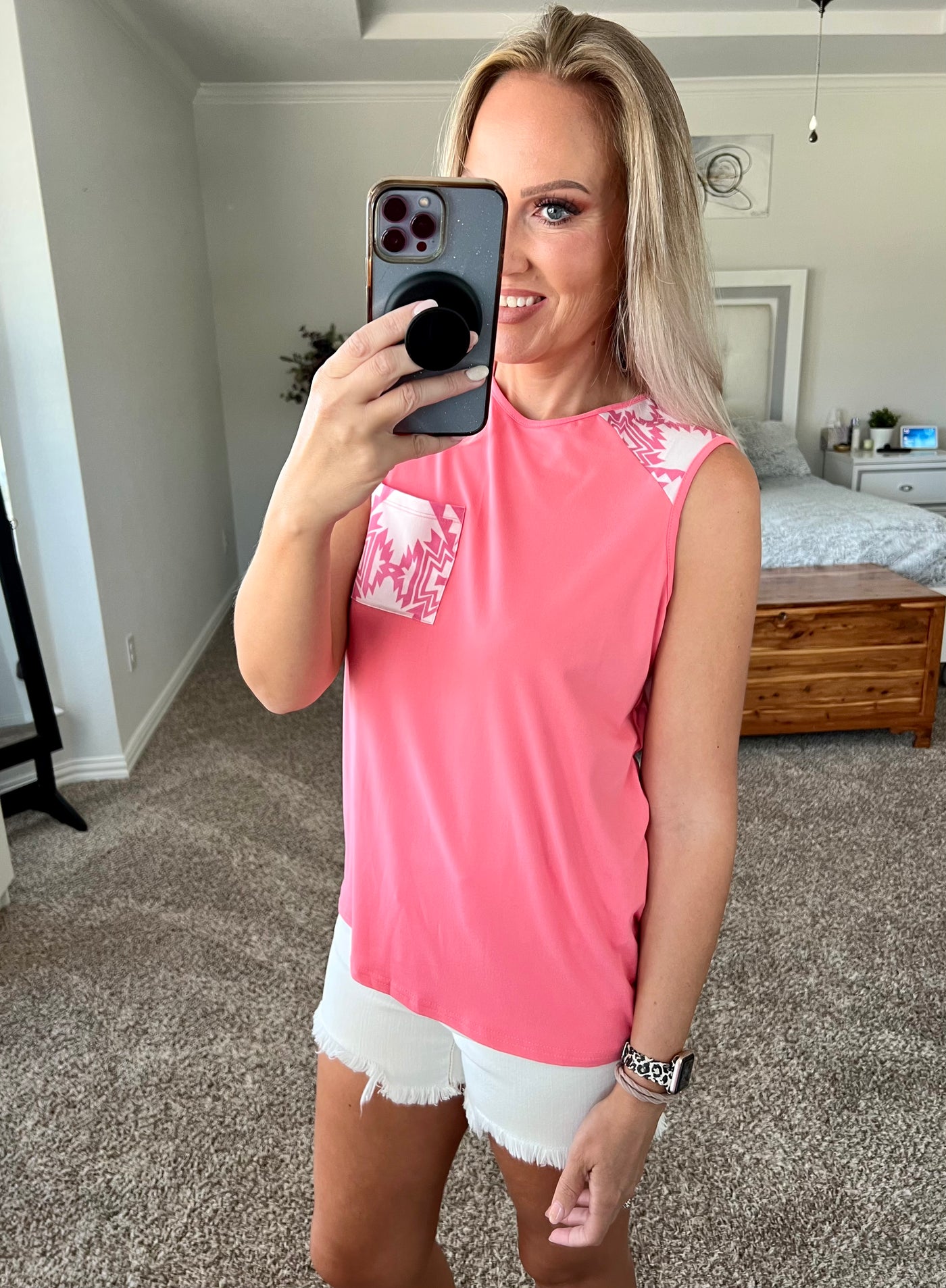 Juliana Patch Crewneck Tank