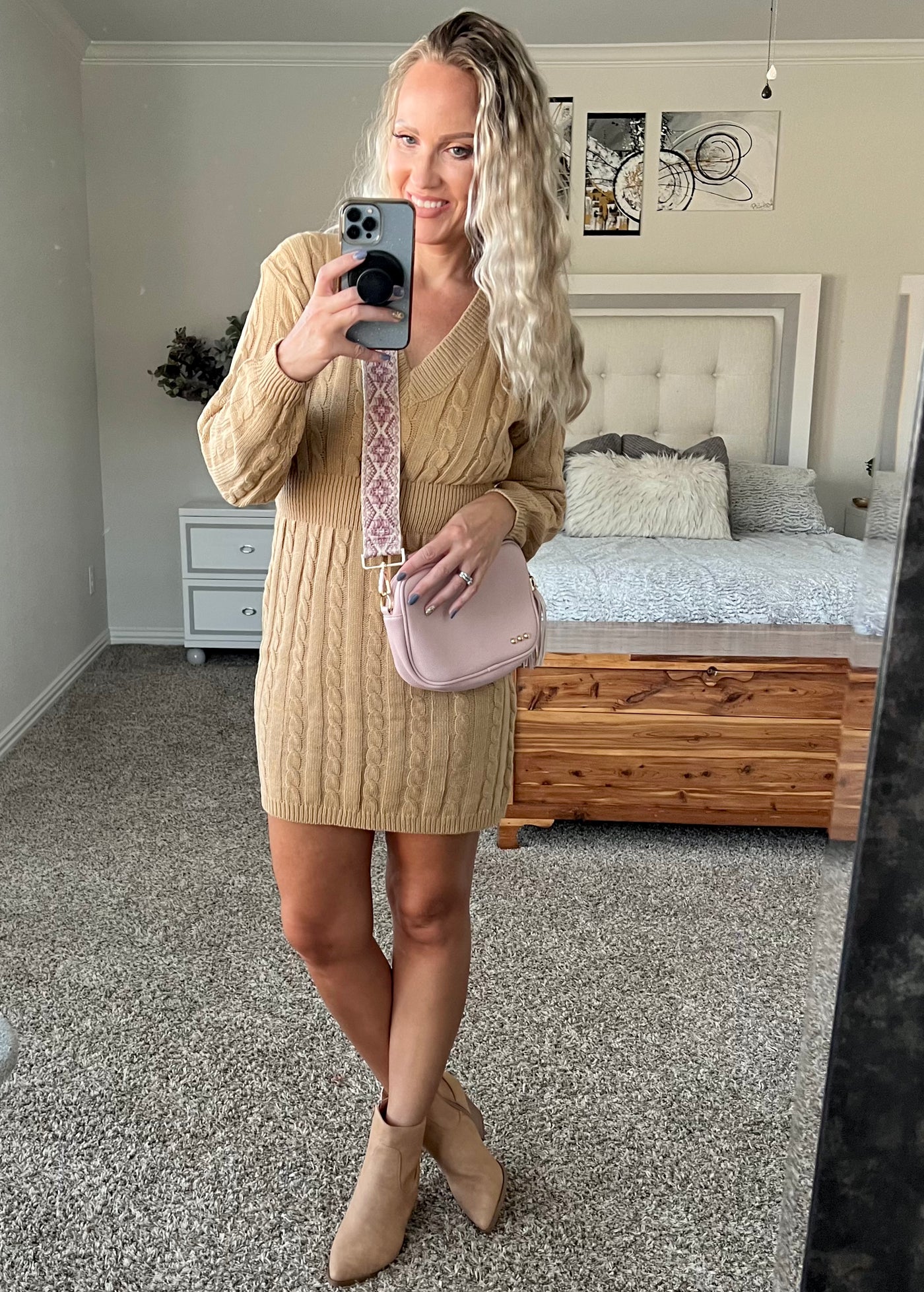 Tiffany Cable Knit Sweater Dress