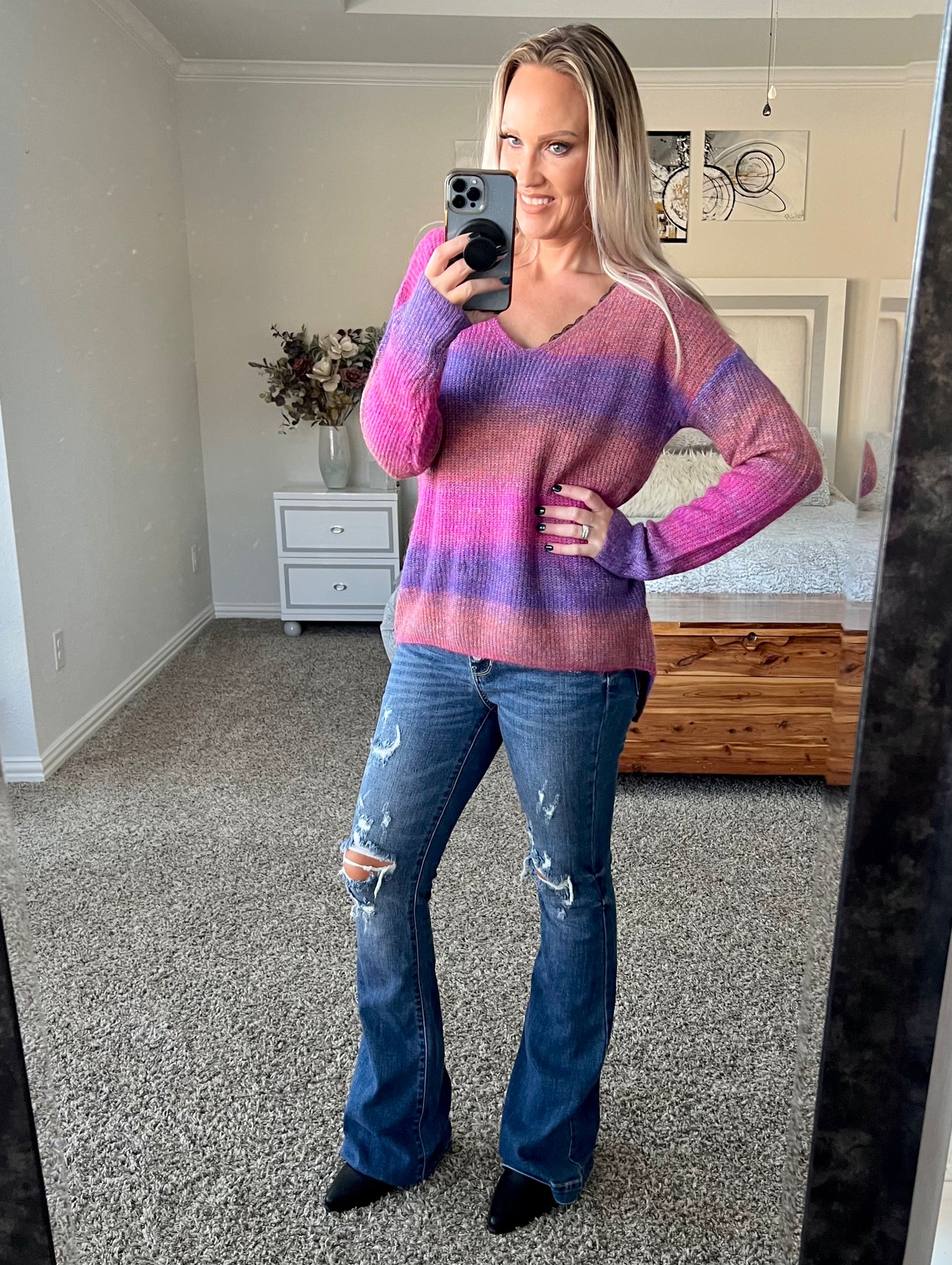 Oaklynn Ombré Soft Knit Sweater