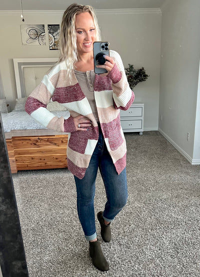 Hazley Striped Cardigan